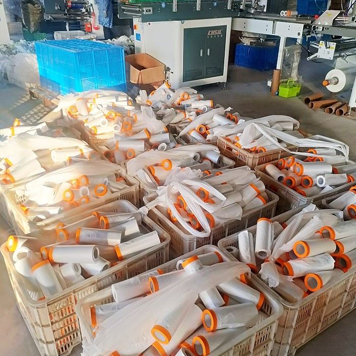 Adhesive Plastic Painting Drop Masking Film For Furniture Covering